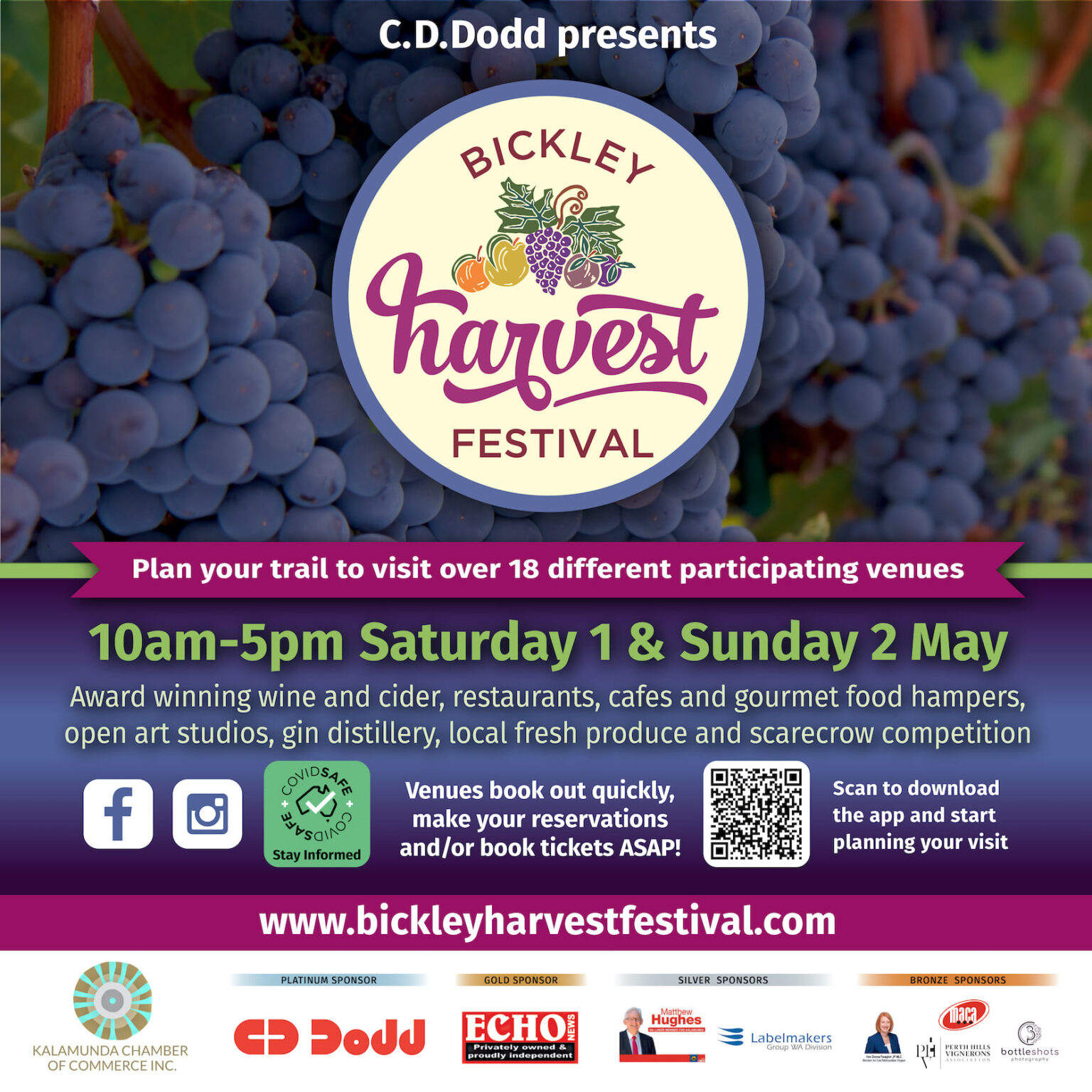 Bickley Harvest Festival 2021 Perth Hills Wine Region